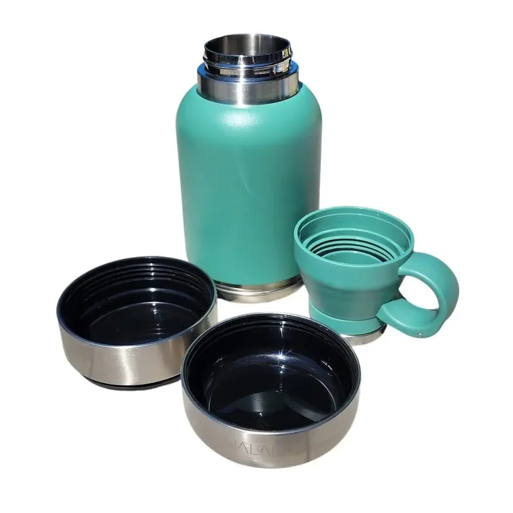 Nalalas Pet 3 in 1 Portable Stainless Steel Water Bottle 32oz